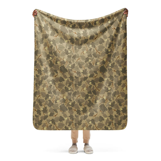 Mitchell Vine Leaf Brown CAMO Sherpa Blanket - 50″×60″