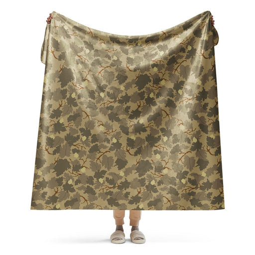 Mitchell Vine Leaf Brown CAMO Sherpa Blanket - 60″×80″