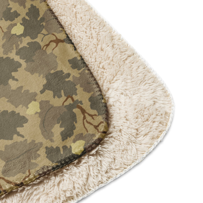 Mitchell Vine Leaf Brown CAMO Sherpa Blanket
