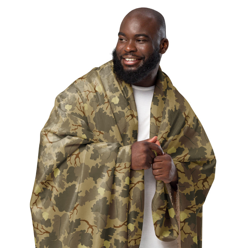 Mitchell Vine Leaf Brown CAMO Sherpa Blanket