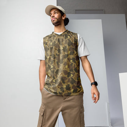 American Mitchell Wine Leaf Brown CAMO Unisex Basketball Jersey - 2XS