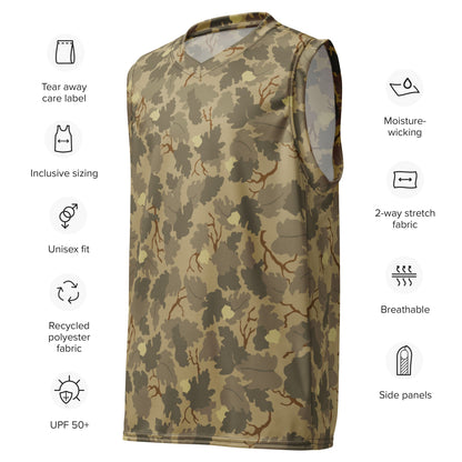 American Mitchell Wine Leaf Brown CAMO unisex basketball jersey - Unisex Basketball Jersey