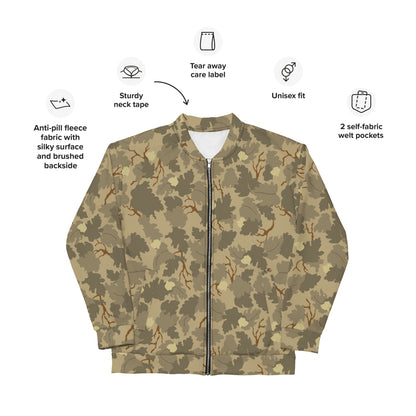 American Mitchell Wine Leaf Brown CAMO Unisex Bomber Jacket