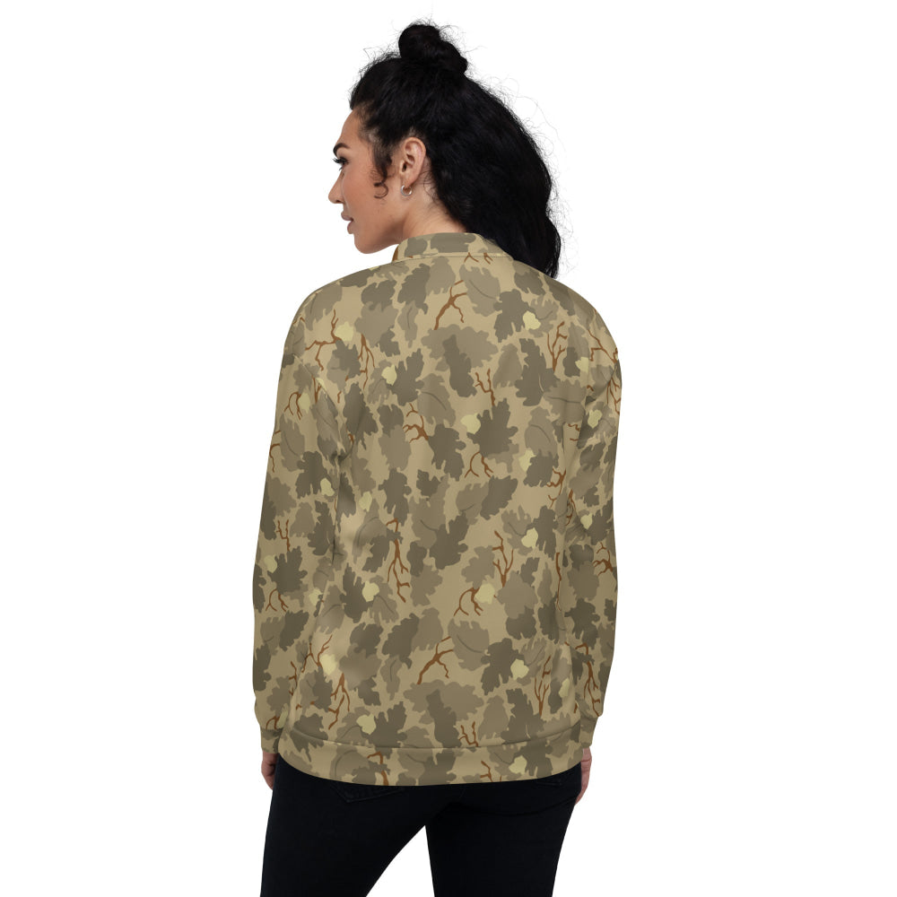 American Mitchell Wine Leaf Brown CAMO Unisex Bomber Jacket