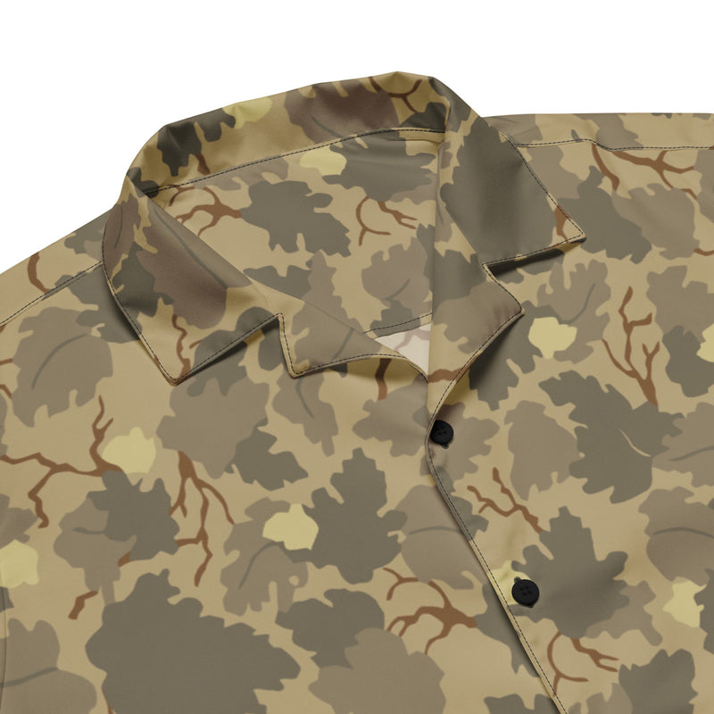 Mitchell Vine Leaf Brown CAMO Unisex Short-Sleeve Button Shirt - Button-Up