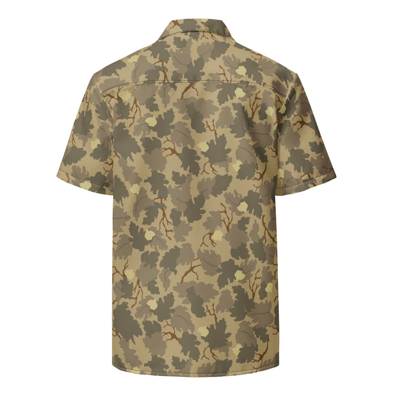 Mitchell Vine Leaf Brown CAMO Unisex Short-Sleeve Button Shirt - Button-Up