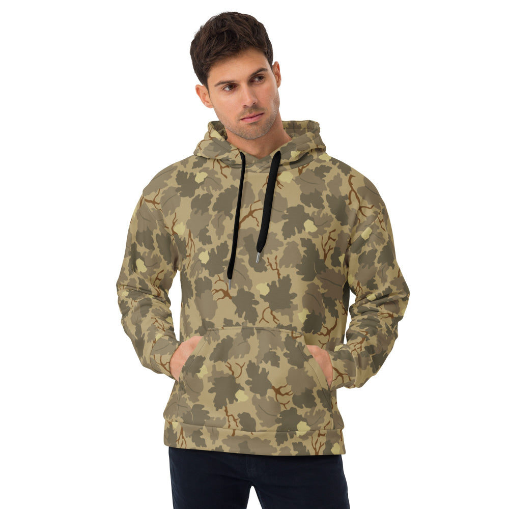 American Mitchell Wine Leaf Brown CAMO Unisex Hoodie - 2XS