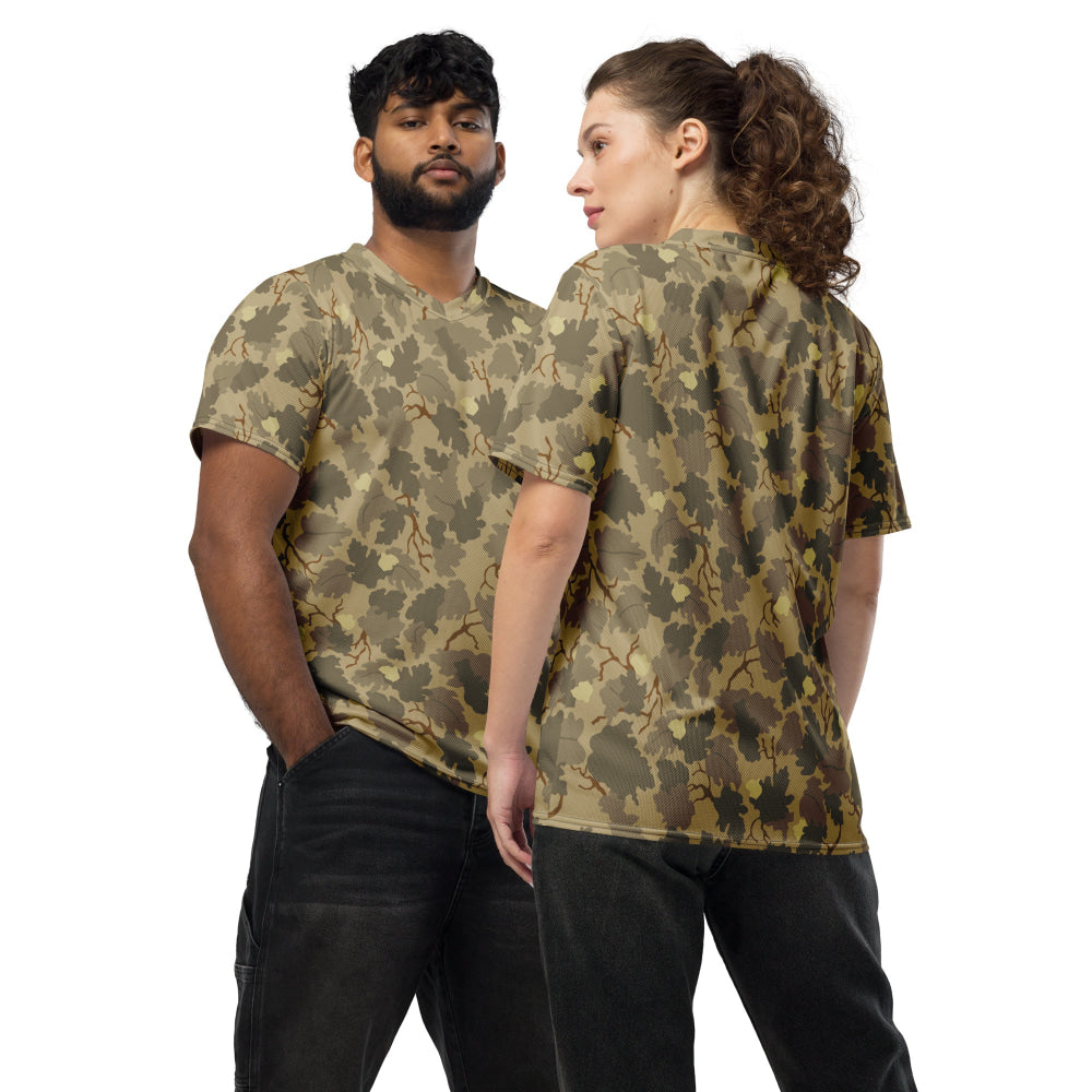 American Mitchell Wine Leaf Brown CAMO unisex sports jersey - 2XS - Unisex Sports Jersey