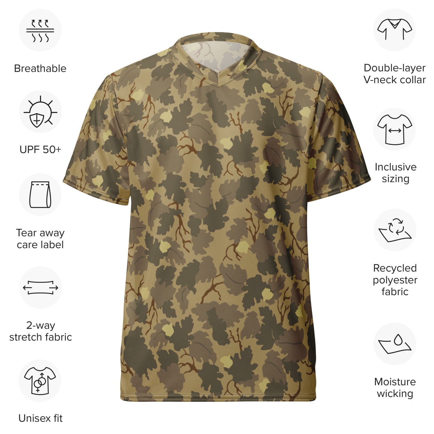 American Mitchell Wine Leaf Brown CAMO Unisex Sports Jersey
