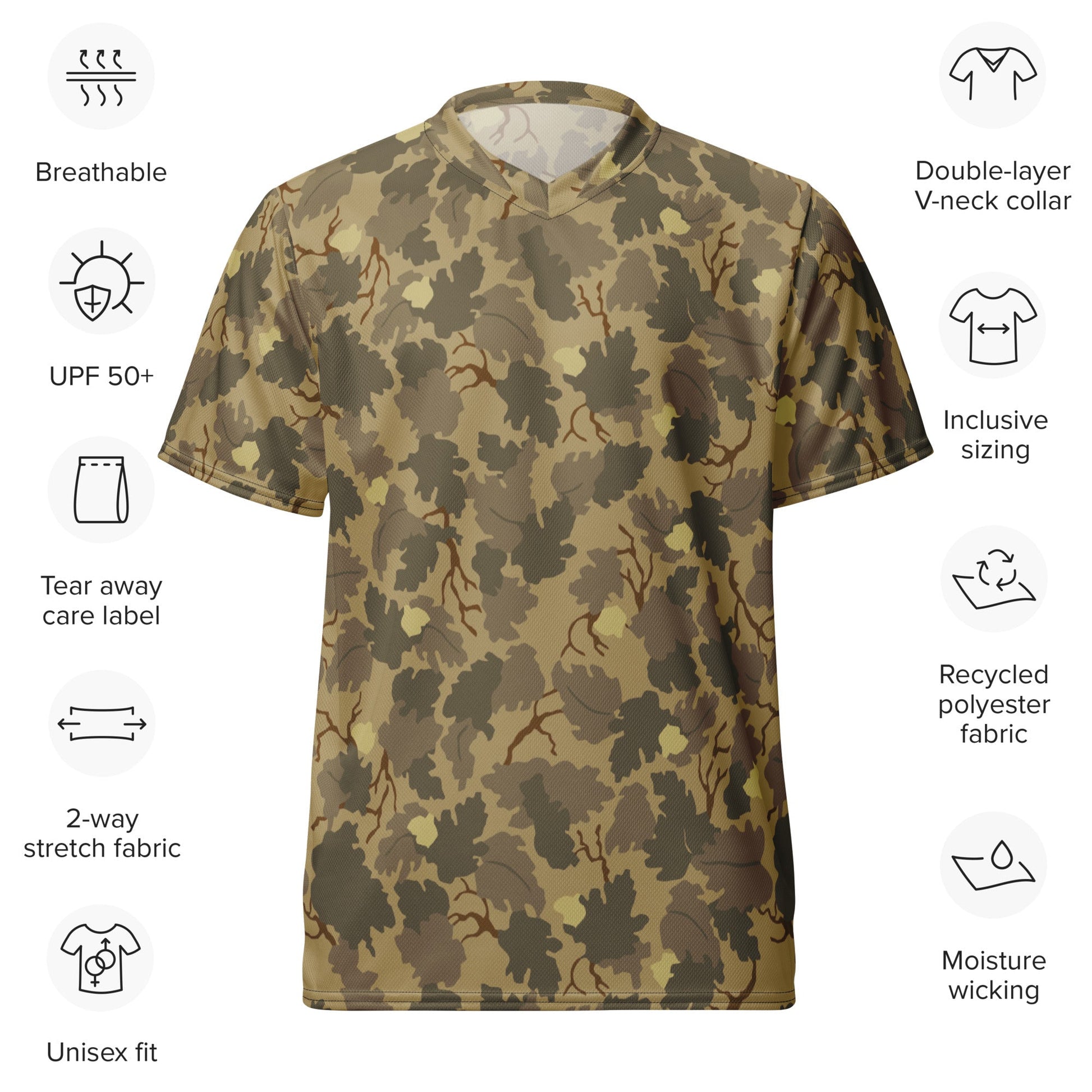 American Mitchell Wine Leaf Brown CAMO Unisex Sports Jersey