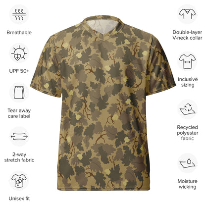American Mitchell Wine Leaf Brown CAMO Unisex Sports Jersey