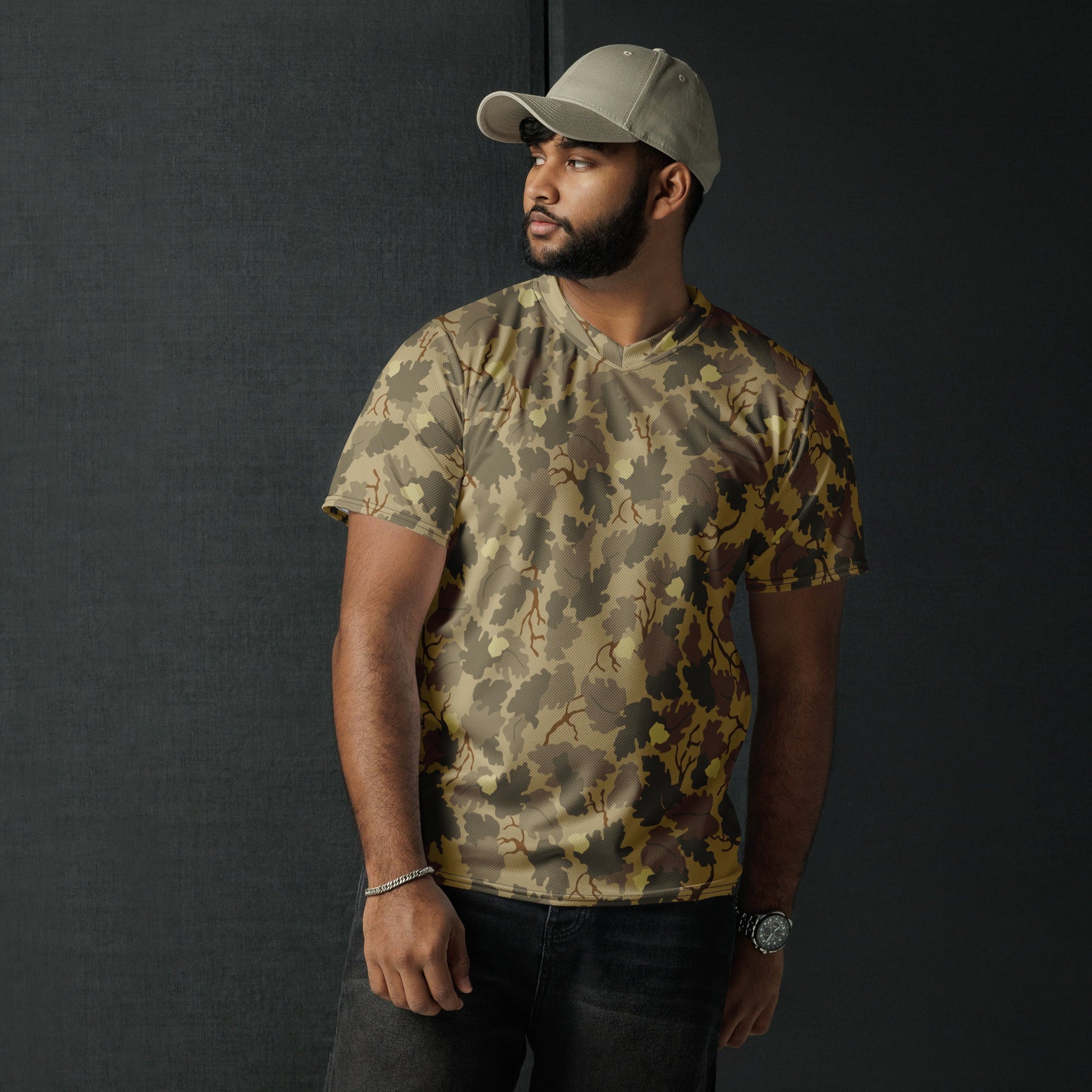 American Mitchell Wine Leaf Brown CAMO Unisex Sports Jersey