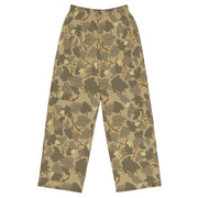 Mitchell Vine Leaf Brown CAMO Unisex Wide-Leg Leisure Pants - 2XS - Pant