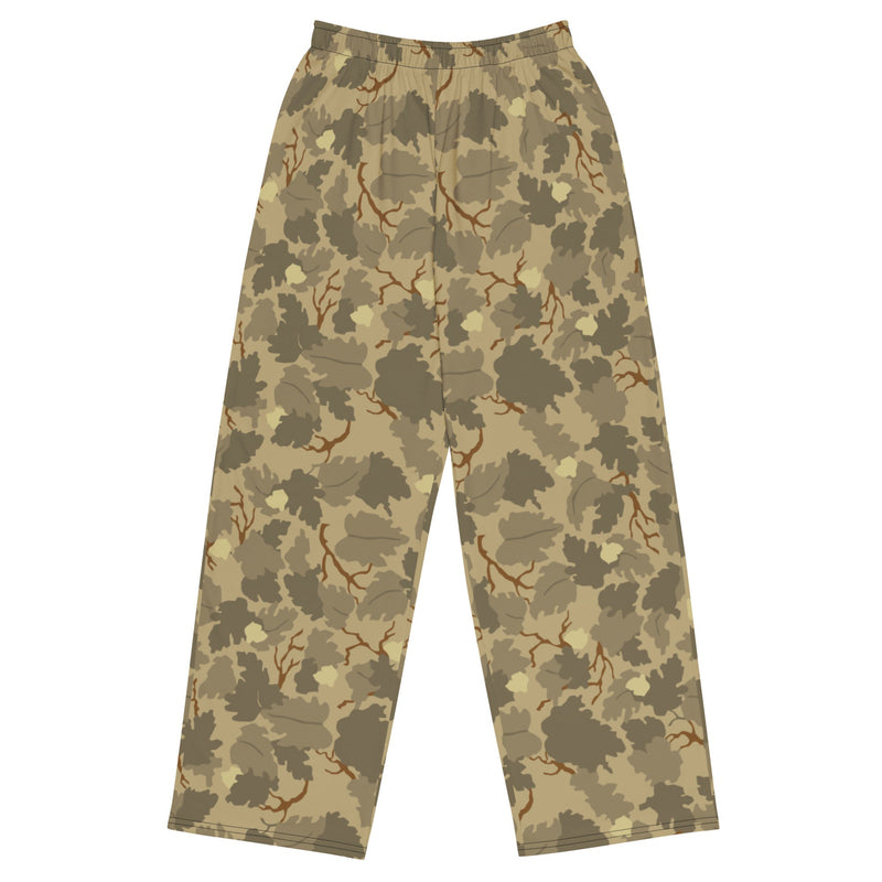 Mitchell Vine Leaf Brown CAMO Unisex Wide-Leg Leisure Pants - 2XS - Pant