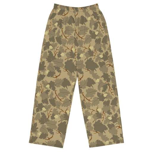 Mitchell Vine Leaf Brown CAMO Unisex Wide-Leg Leisure Pants - 2XS - Pant
