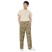 Mitchell Vine Leaf Brown CAMO Unisex Wide-Leg Leisure Pants - Pant