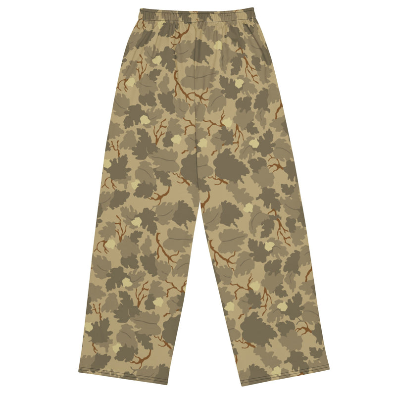 Mitchell Vine Leaf Brown CAMO Unisex Wide-Leg Leisure Pants - Pant