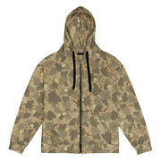 Mitchell Vine Leaf Brown CAMO Unisex Zip Hoodie - 2XS