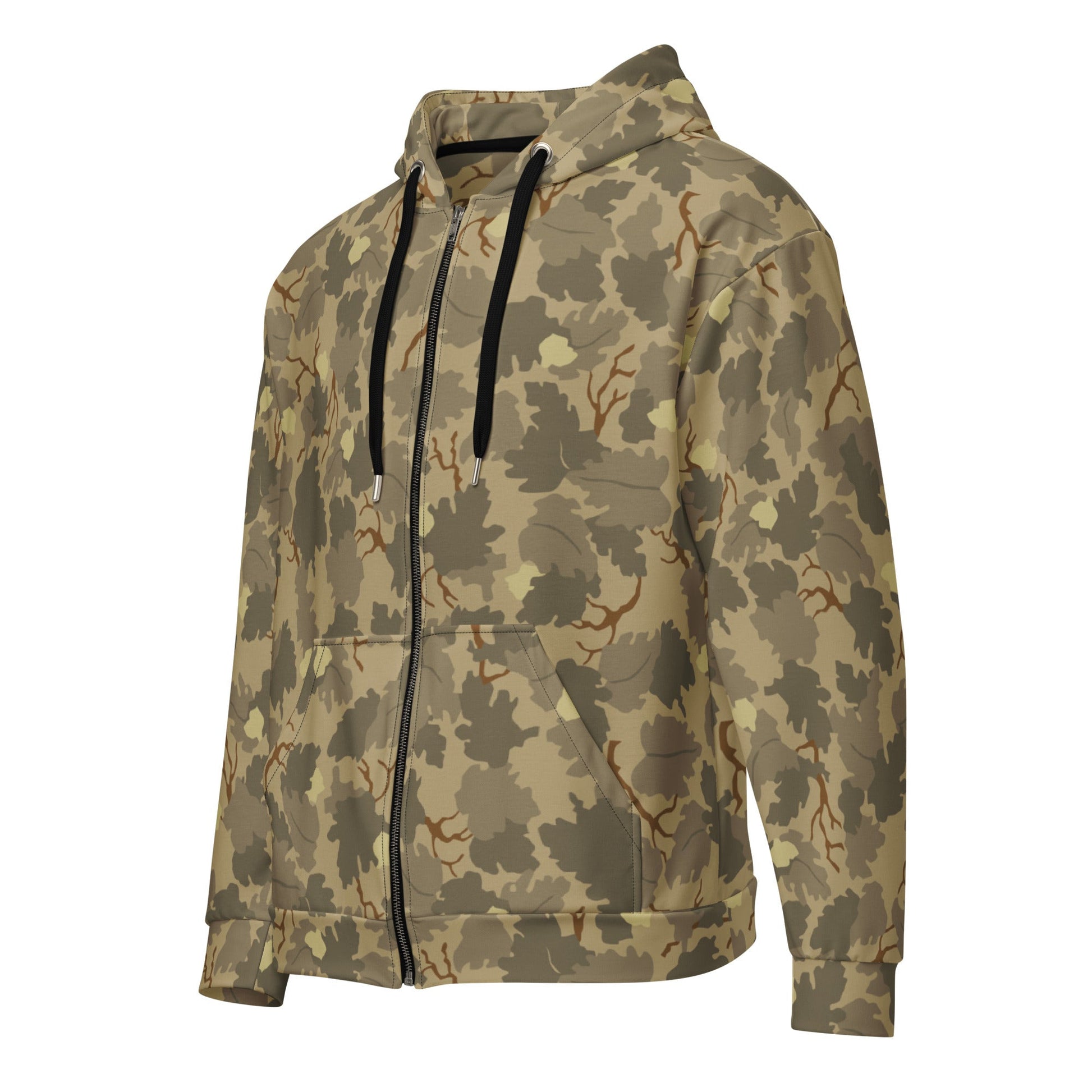American Mitchell Wine Leaf Brown CAMO Unisex Zip Hoodie