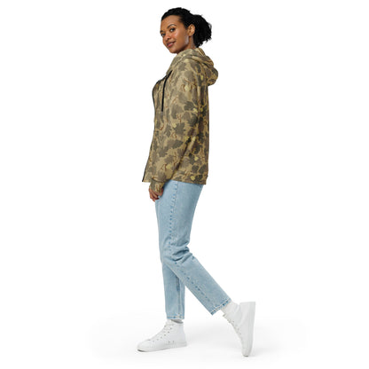 American Mitchell Wine Leaf Brown CAMO Unisex Zip Hoodie