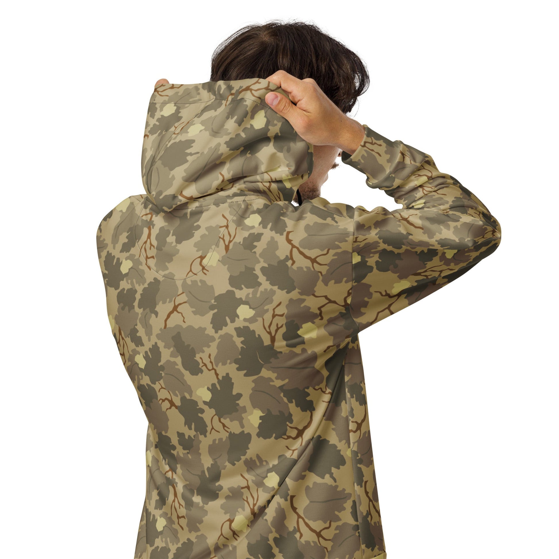American Mitchell Wine Leaf Brown CAMO Unisex Zip Hoodie