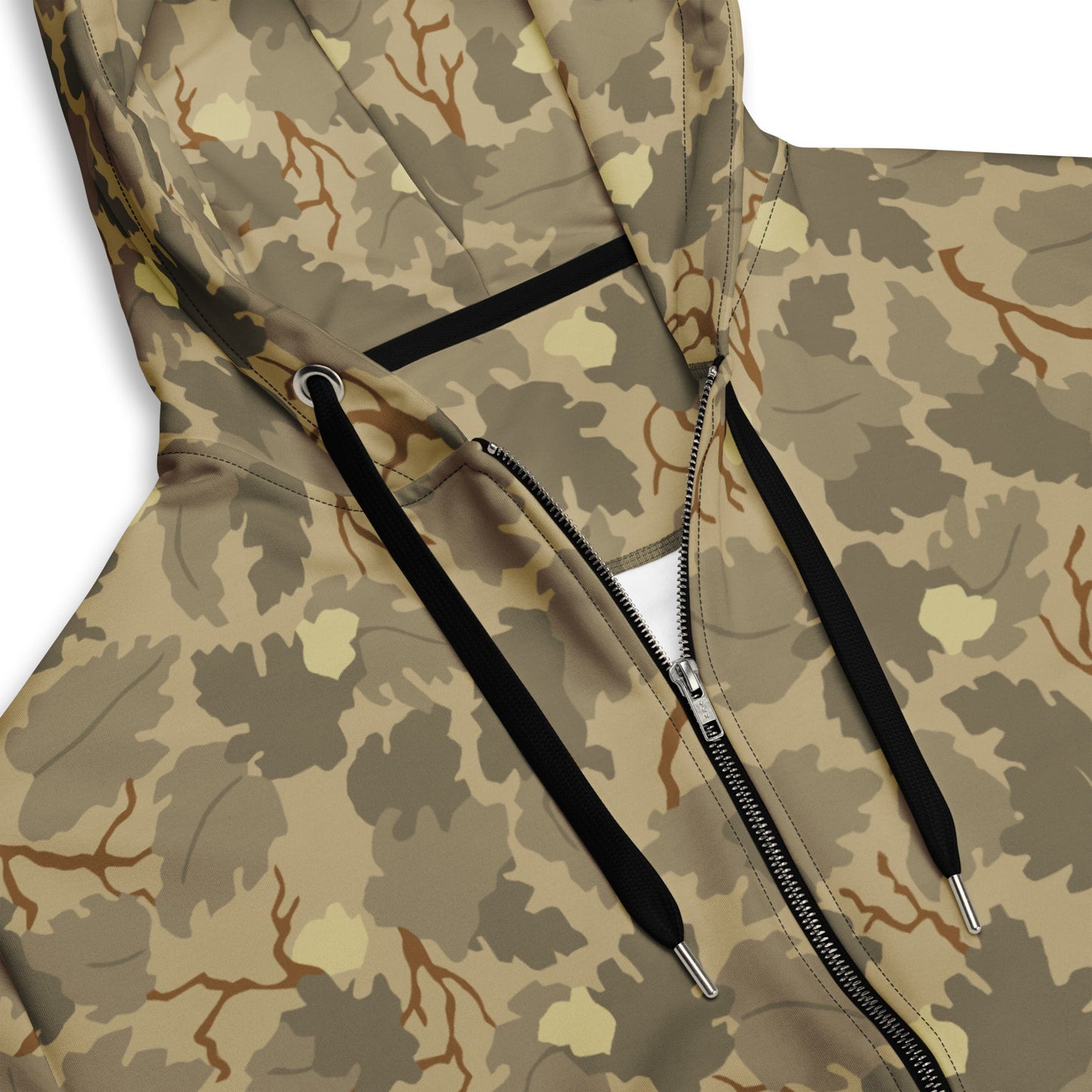 American Mitchell Wine Leaf Brown CAMO Unisex Zip Hoodie