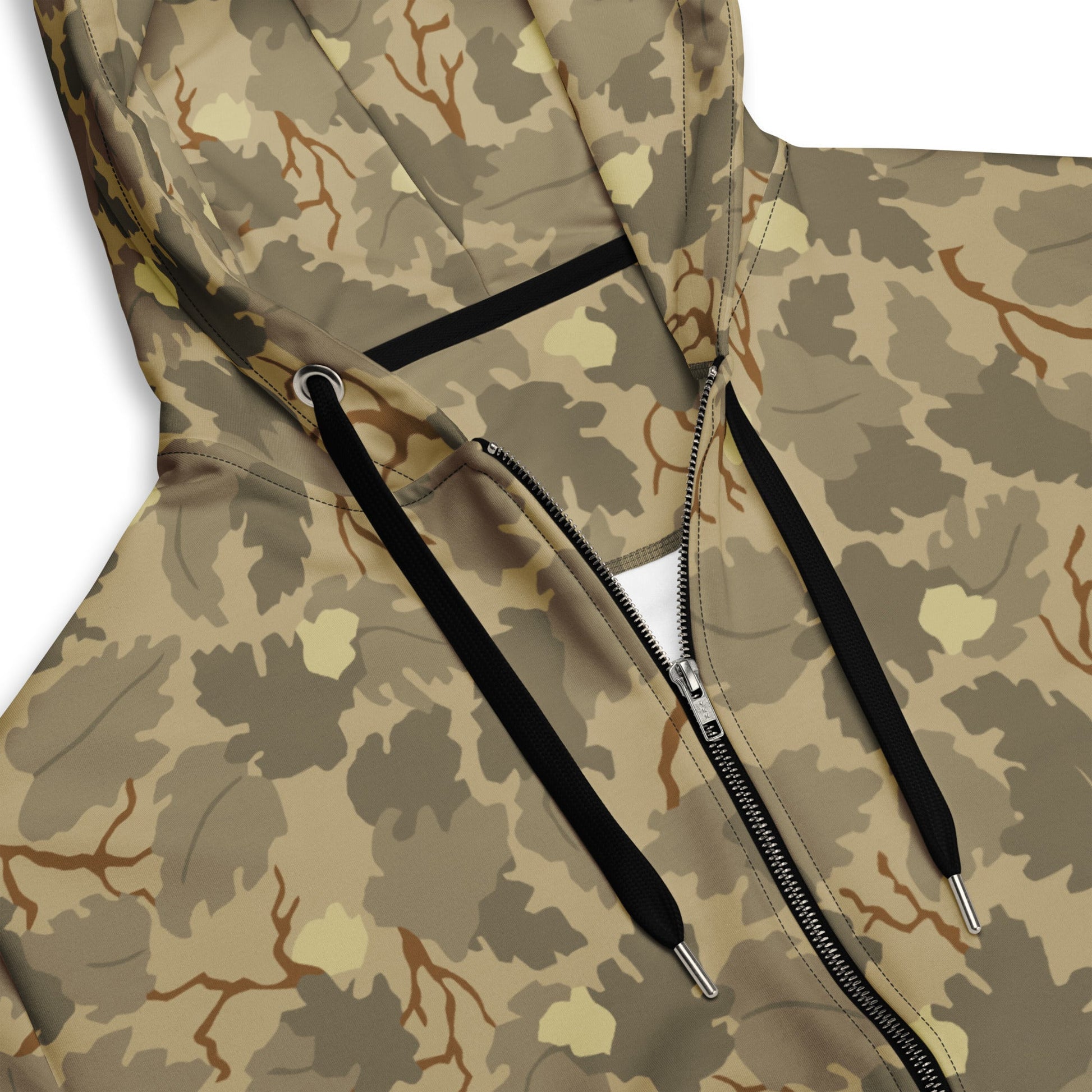 American Mitchell Wine Leaf Brown CAMO Unisex Zip Hoodie
