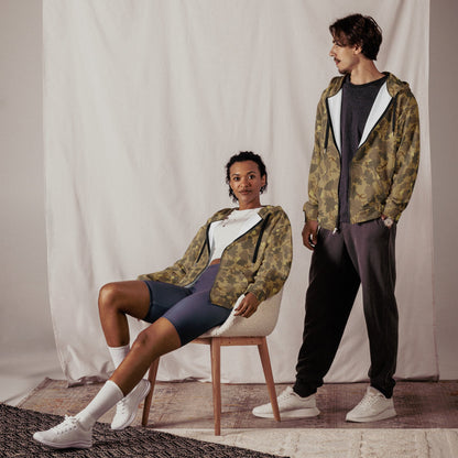 American Mitchell Wine Leaf Brown CAMO Unisex Zip Hoodie