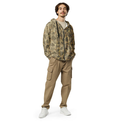 American Mitchell Wine Leaf Brown CAMO Unisex Zip Hoodie