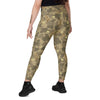 American Mitchell Wine Leaf Brown CAMO Women’s Leggings with pockets