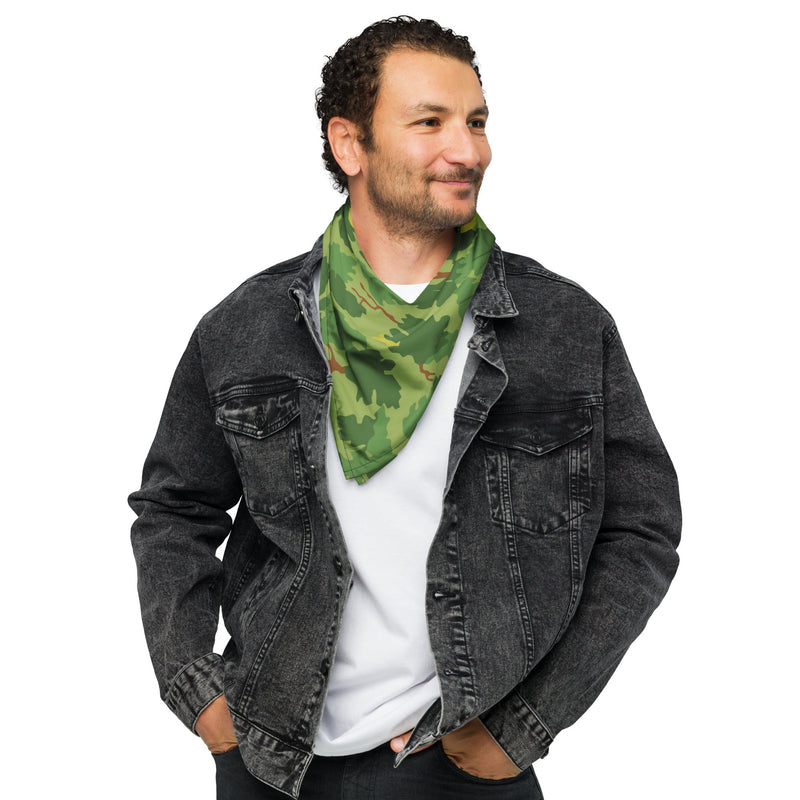 Mitchell Vine Leaf Green CAMO Bandana - Head