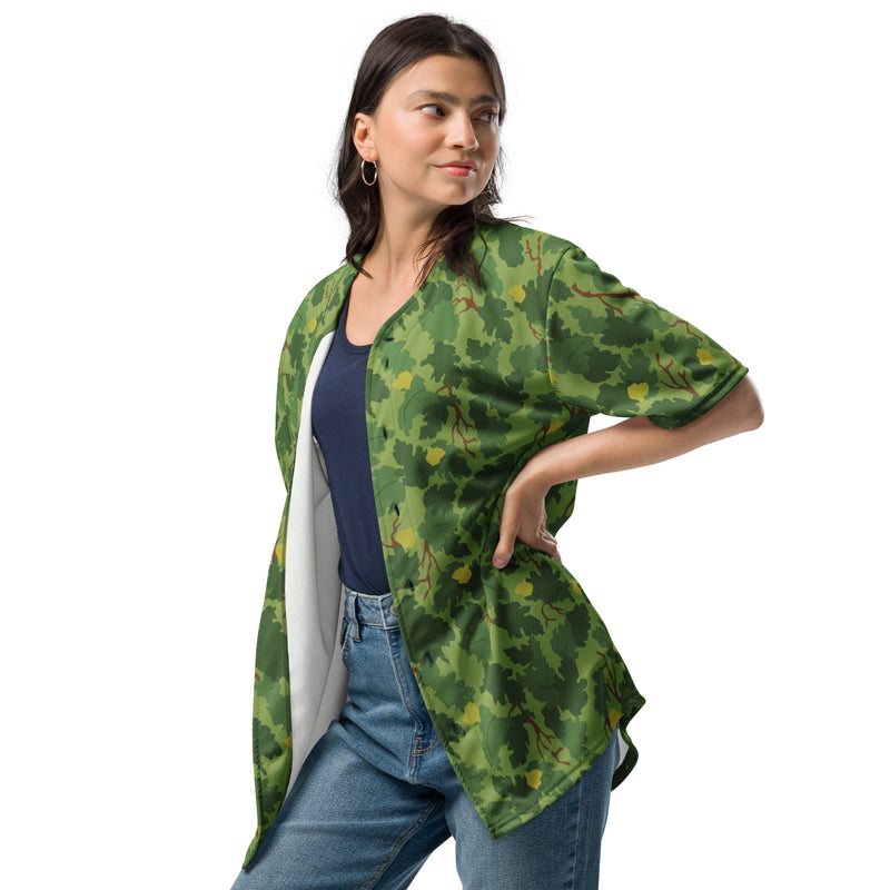 Mitchell Vine Leaf Green CAMO Unisex Baseball Jersey