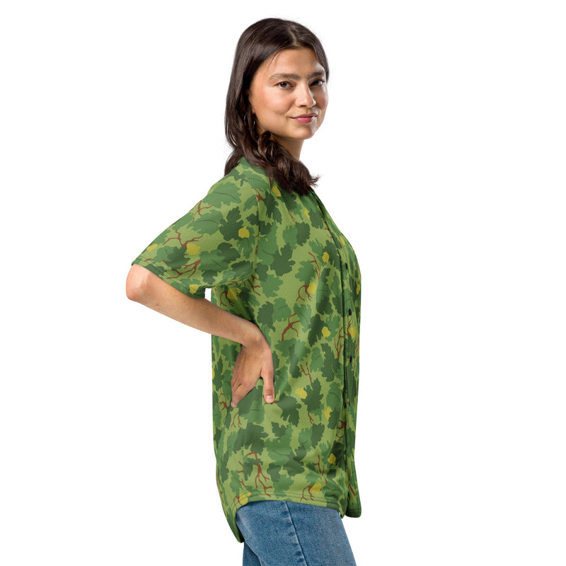 Mitchell Vine Leaf Green CAMO Unisex Baseball Jersey