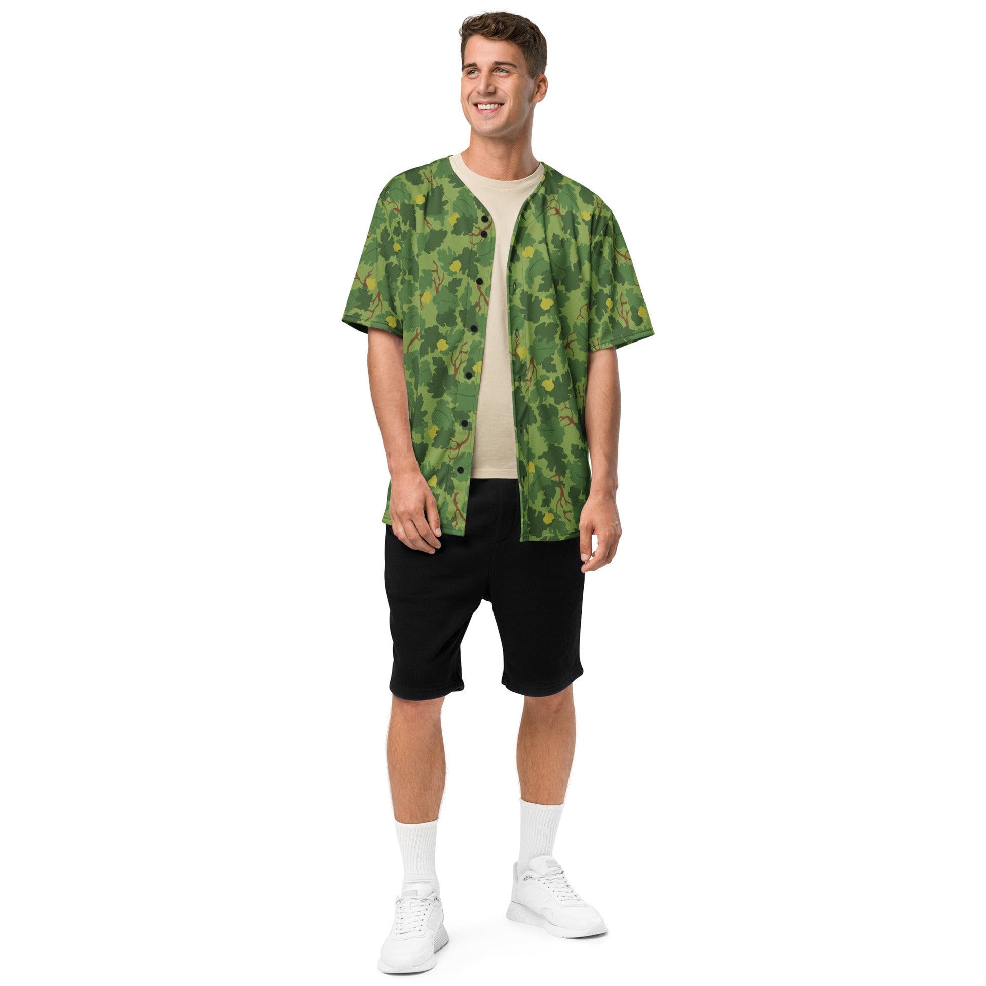 American Mitchell Wine Leaf Green CAMO baseball jersey - Baseball Jerseys