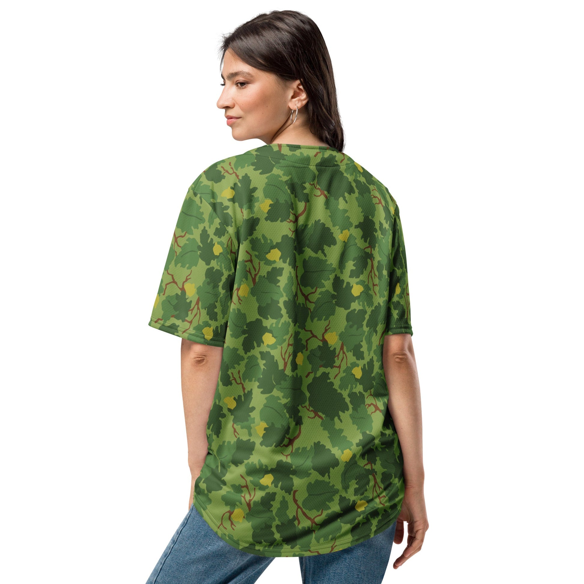 American Mitchell Wine Leaf Green CAMO baseball jersey - Baseball Jerseys