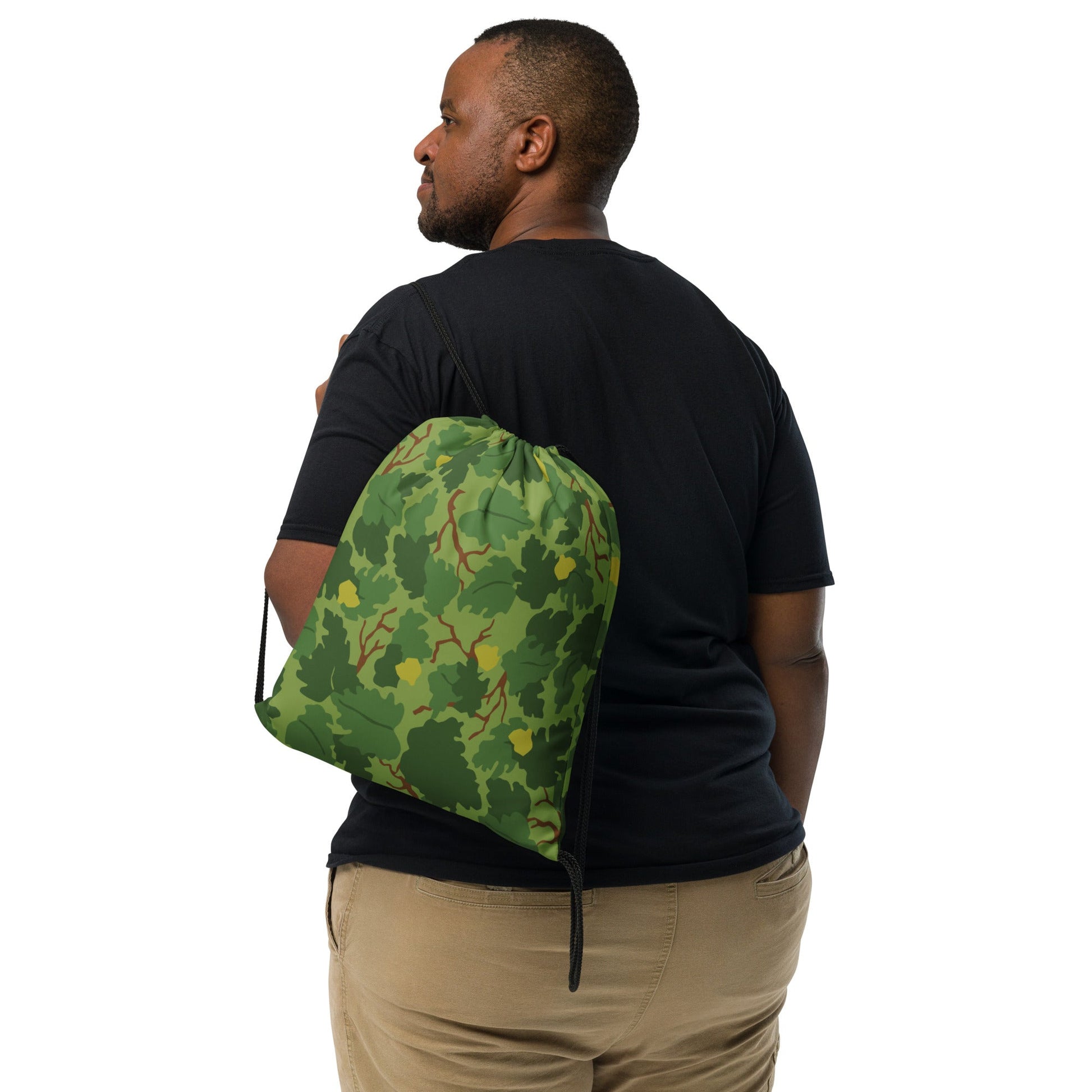 American Mitchell Wine Leaf Green CAMO Drawstring Bag - Bags