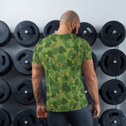 Mitchell Vine Leaf Green CAMO Mens Athletic T-Shirt - Shirt
