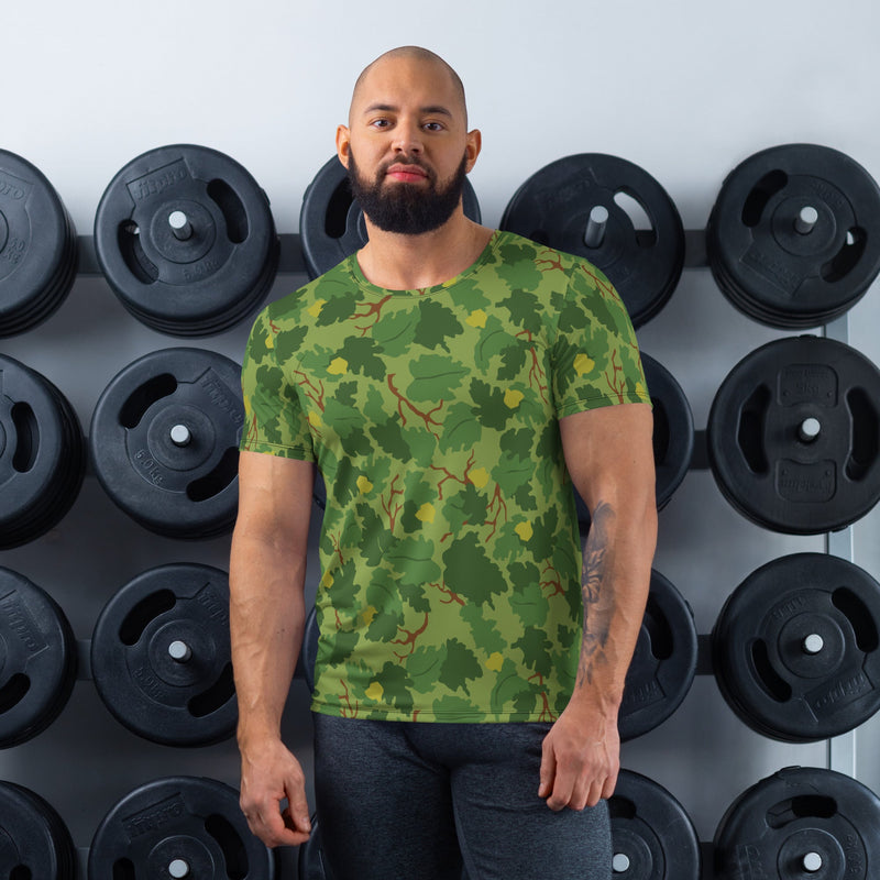 Mitchell Vine Leaf Green CAMO Mens Athletic T-Shirt - XS - Shirt