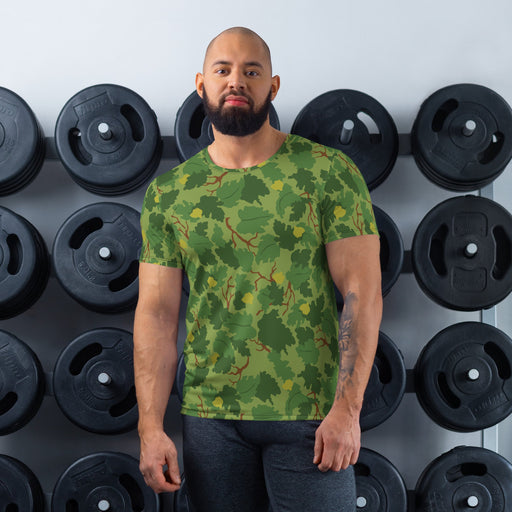 Mitchell Vine Leaf Green CAMO Mens Athletic T-Shirt - XS - Shirt