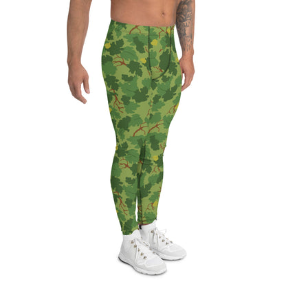 American Mitchell Wine Leaf Green CAMO Men’s Leggings - Mens