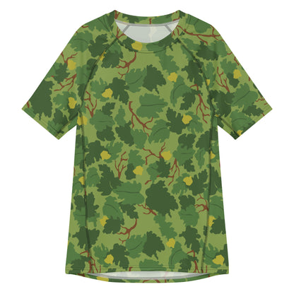 American Mitchell Wine Leaf Green CAMO Mens Short-Sleeve Rash Guard - 2XS - Short-sleeve Guards