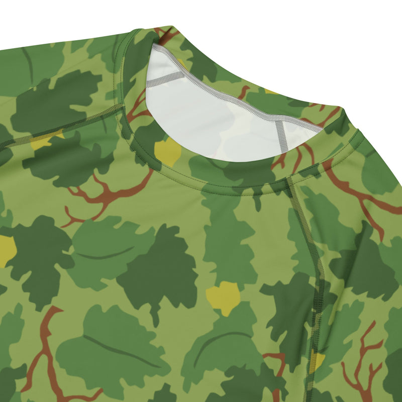 Mitchell Vine Leaf Green CAMO Mens Short-Sleeve Rash Guard