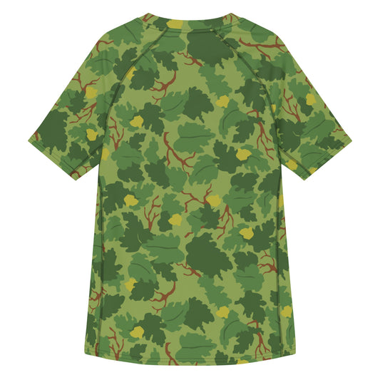 American Mitchell Wine Leaf Green CAMO Mens Short-Sleeve Rash Guard - Short-sleeve Guards