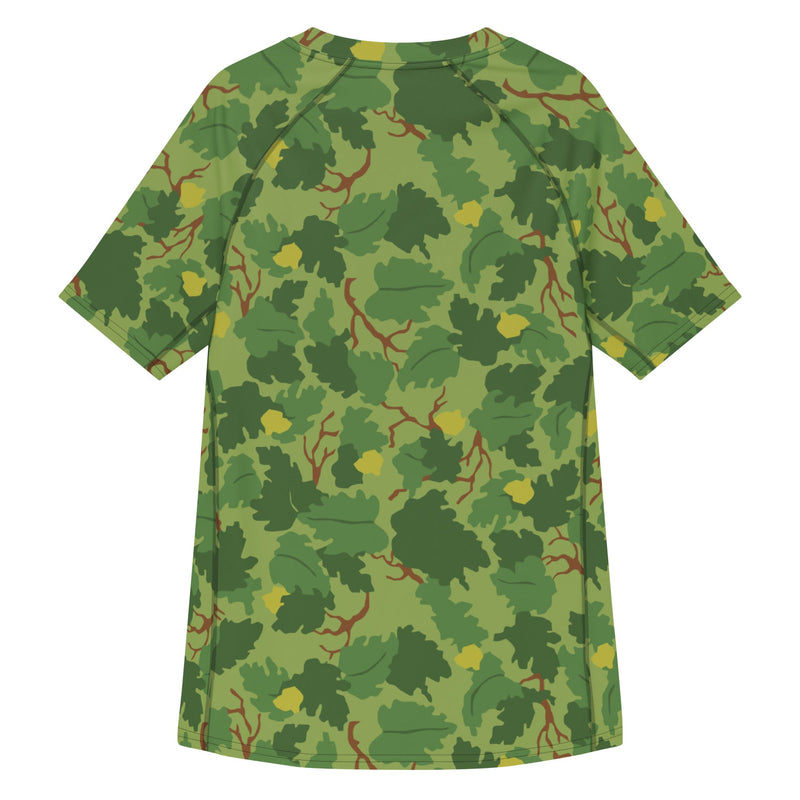 Mitchell Vine Leaf Green CAMO Mens Short-Sleeve Rash Guard