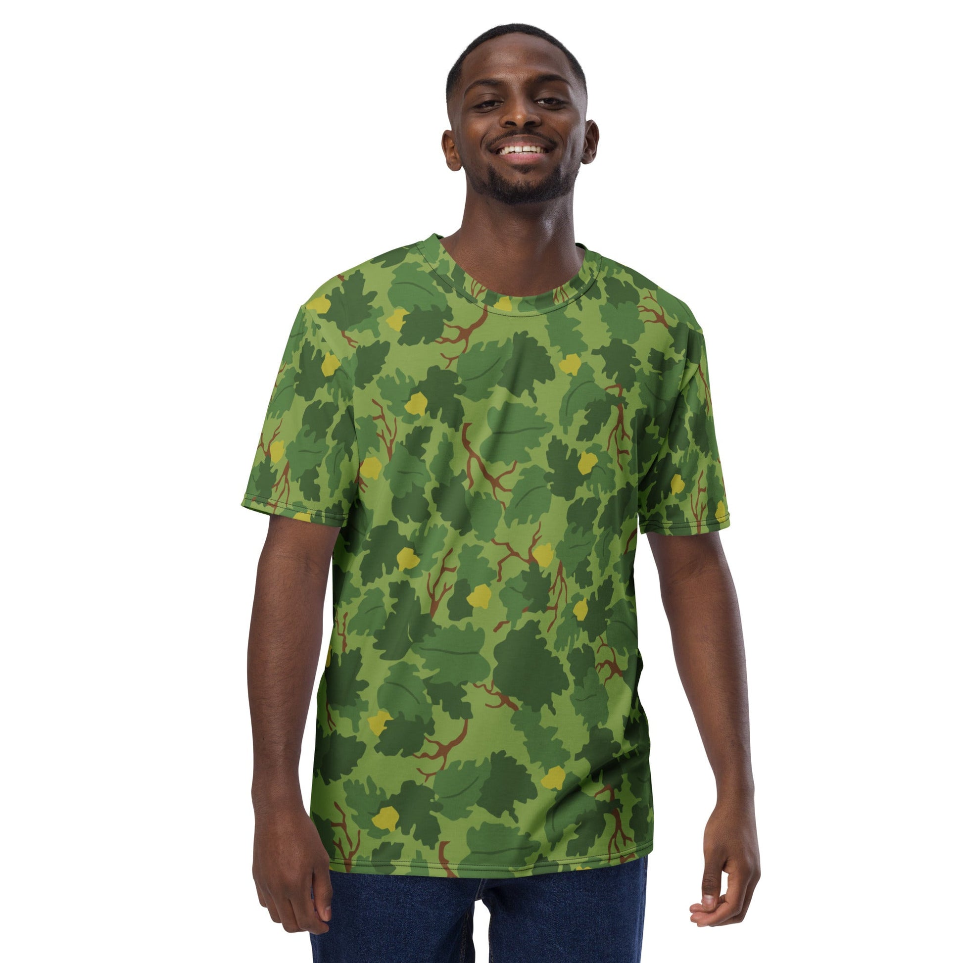 American Mitchell Wine Leaf Green CAMO Mens T-shirt - T-Shirts