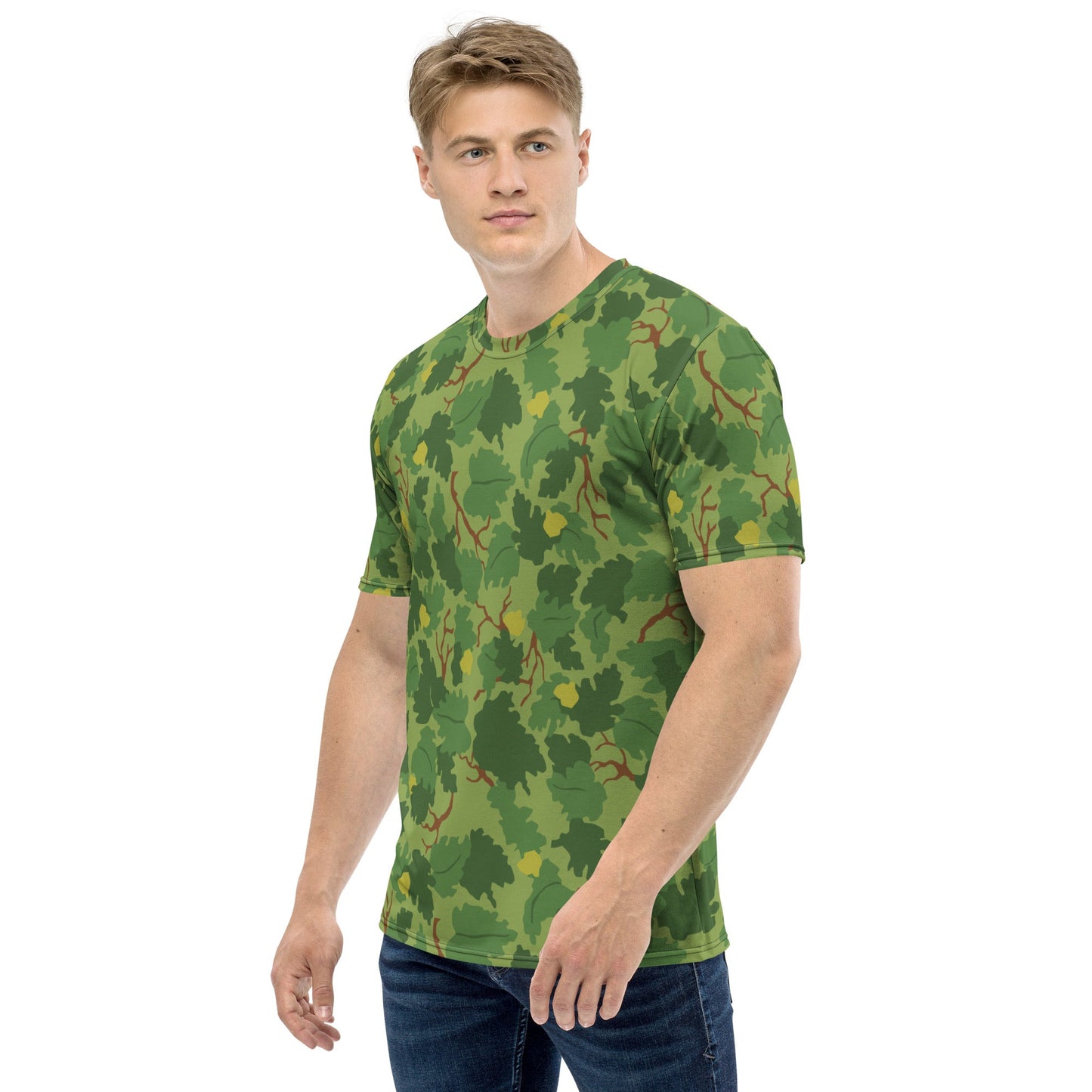 American Mitchell Wine Leaf Green CAMO Mens T-shirt - T-Shirts