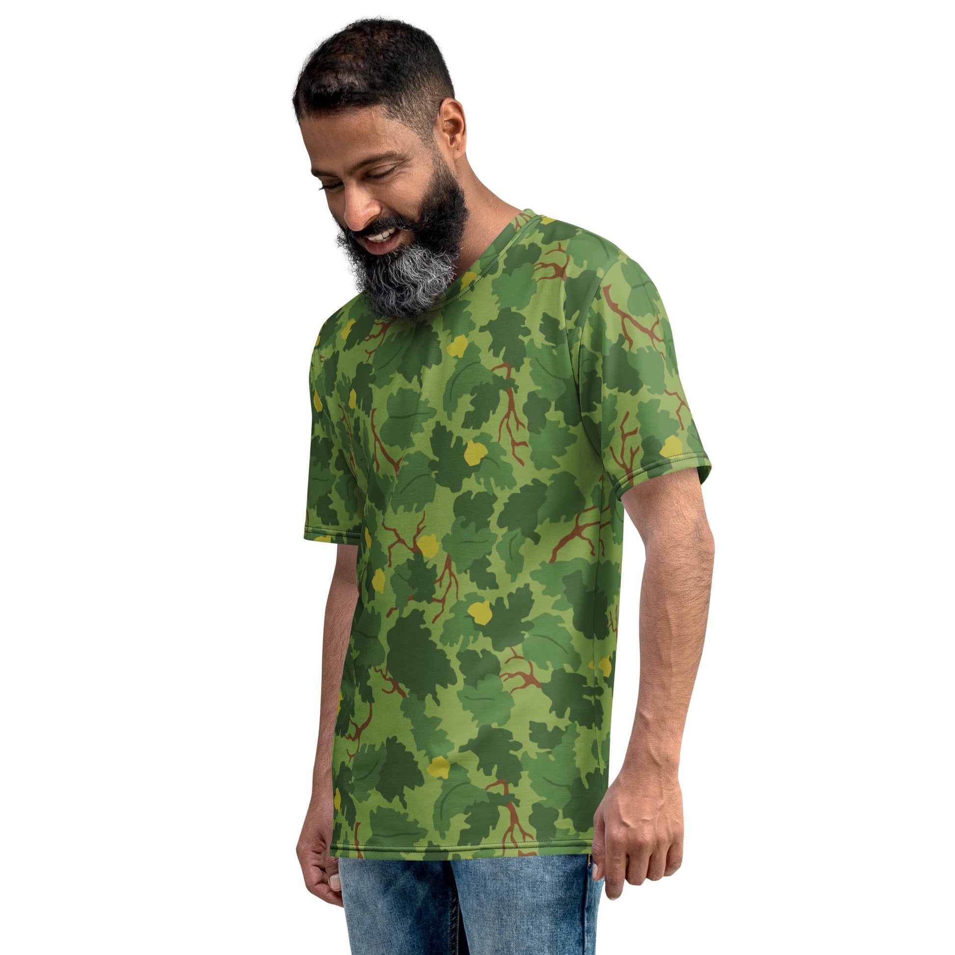 American Mitchell Wine Leaf Green CAMO Mens T-shirt - T-Shirts