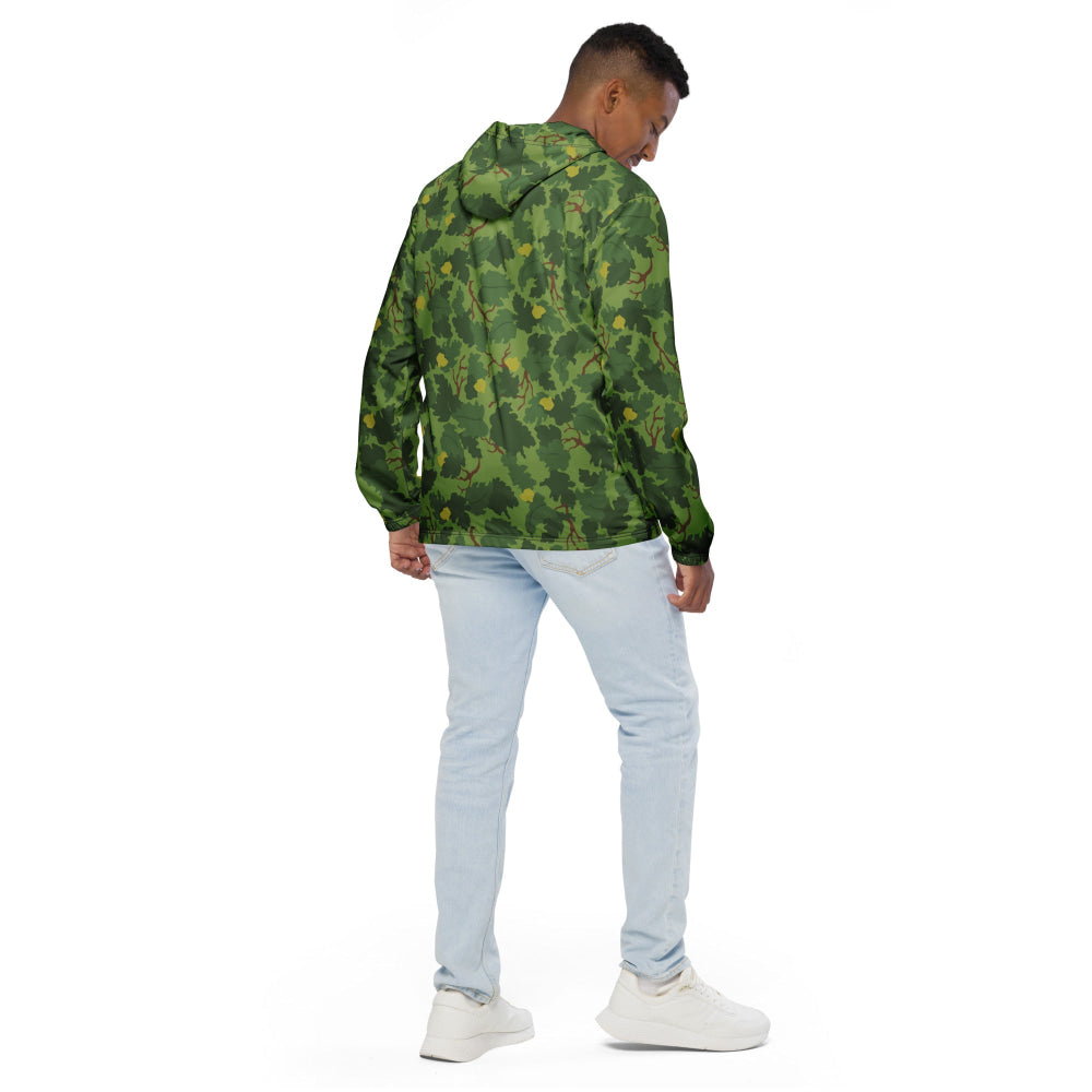 American Mitchell Wine Leaf Green CAMO Men’s windbreaker - Mens Windbreaker