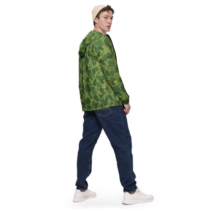 American Mitchell Wine Leaf Green CAMO Men’s windbreaker - Mens Windbreaker