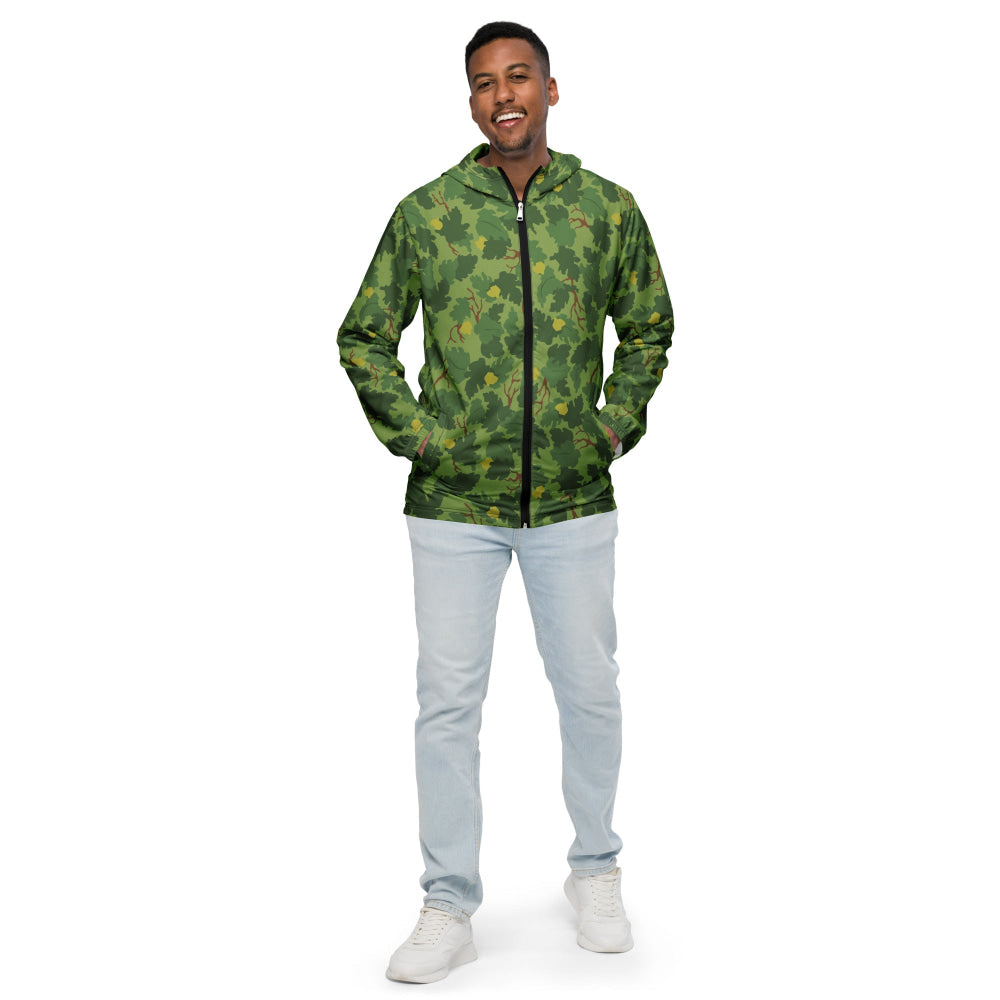 American Mitchell Wine Leaf Green CAMO Men’s windbreaker - Mens Windbreaker